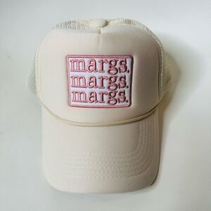 Anthropologie Cream Mesh Hat